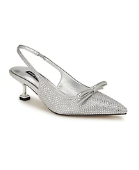 Nine West Women's Wunder Embellished Slingback Kitten Heel Pumps