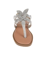 Vince Camuto Big Girl's Fashion Sandal with 3D Cutout Self Butterflies Polyurethane Sandals