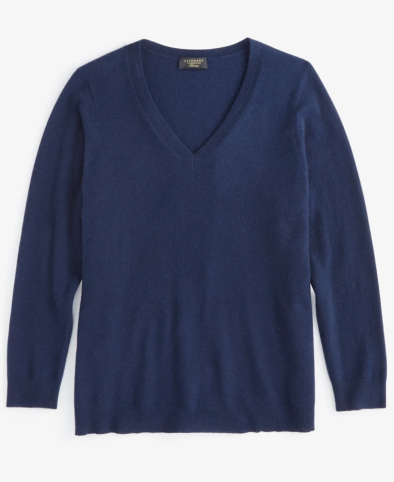 Charter Club Plus 100% Cashmere V-Neck Sweater
