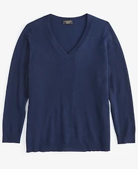Charter Club Plus 100% Cashmere V-Neck Sweater