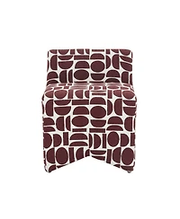Tov Furniture 25" Geometric Jacquard Weave Stool