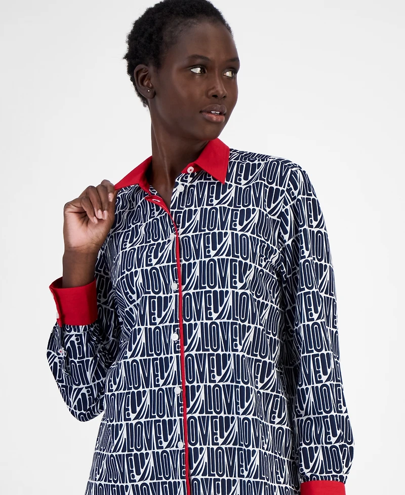 Nautica Jeans Women's Love Boat Printed Shirt