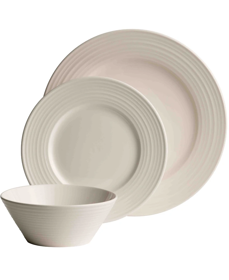 Belleek Pottery Ripple 12 Pc. Dinnerware Set, Service for 4