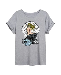 Hybrid Apparel Trendy Juniors Mermaid Graphic Oversized Tee