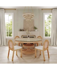 Tov Furniture 1 Pc. Rattan Arched Back Dining Chair