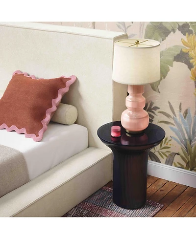 Tov Furniture 1 Pc. Glass Flared Side Table