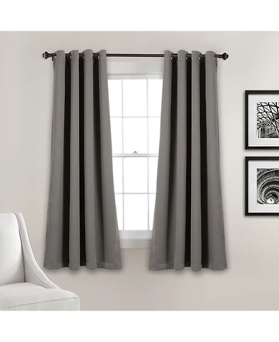 Lush Decor Insulated Grommet Blackout Linen Window Curtain Panel