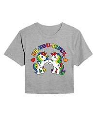Hybrid Apparel Trendy Juniors Mlp BEyoutiful Cropped Tee