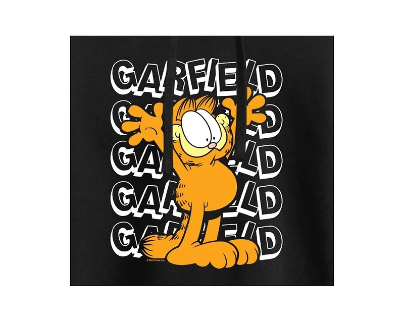 Hybrid Apparel Trendy Juniors Garfield Graphic Cropped Hoodie