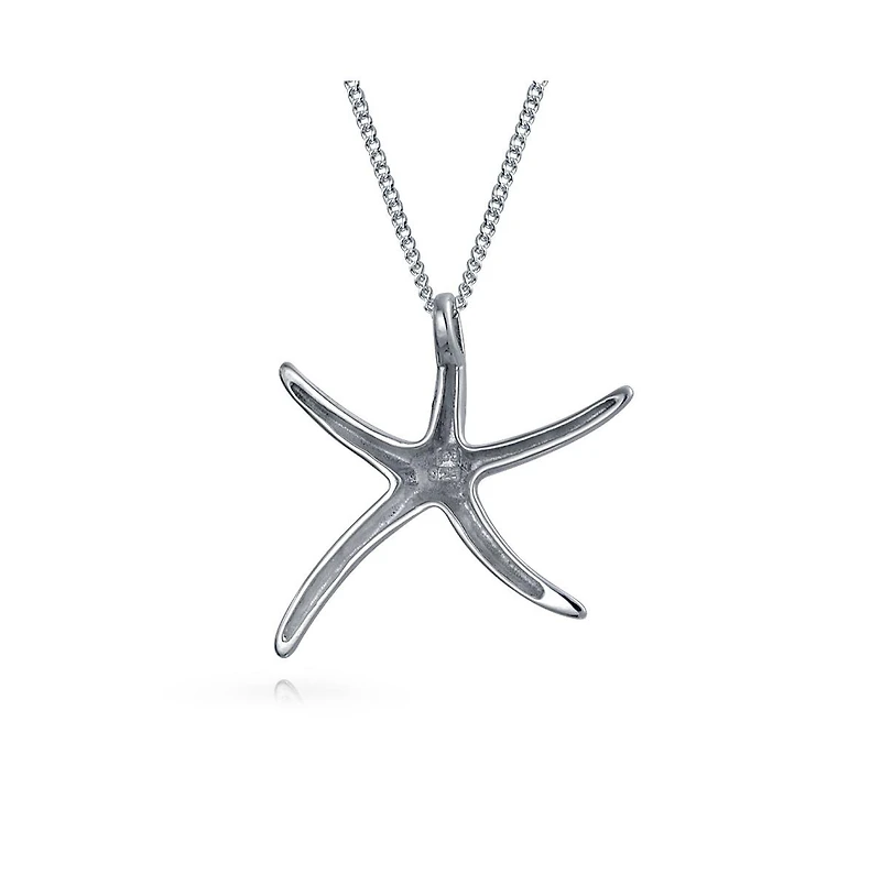 Bling Jewelry Hawaiian Seaside Escape Tropical Vacation Nautical Dangle Starfish Earrings Simple Large Sterling Silver Jewelry For Women and s