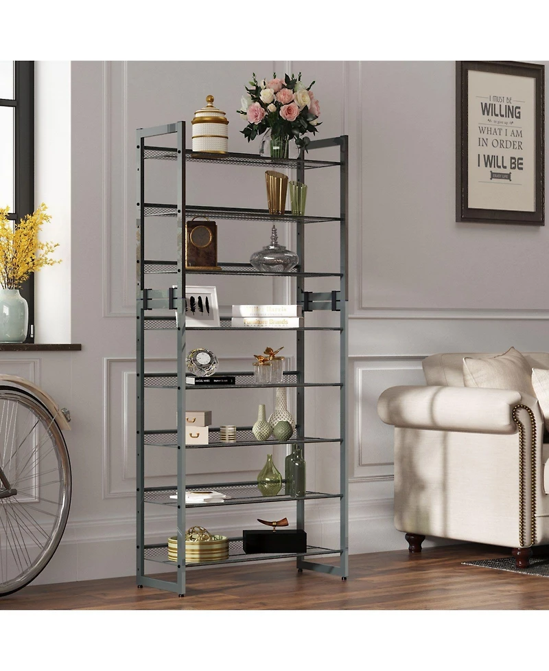 Slickblue 5-tier Stackable Metal Shoe Rack Adjustable Shoe Organizer For Entryway