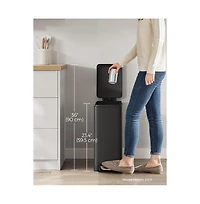 Slickblue 12.7 Gallon Garbage Can For Narrow Spaces With Soft-close Lid