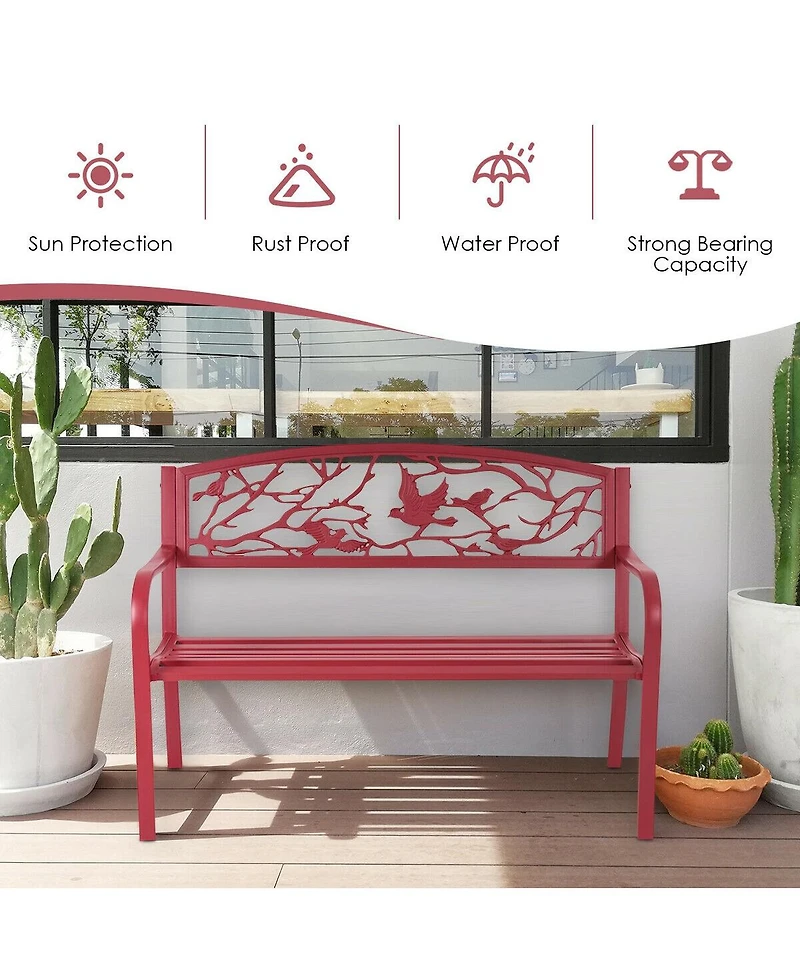 Sugift Patio Garden Bench Park Yard Outdoor Furniture