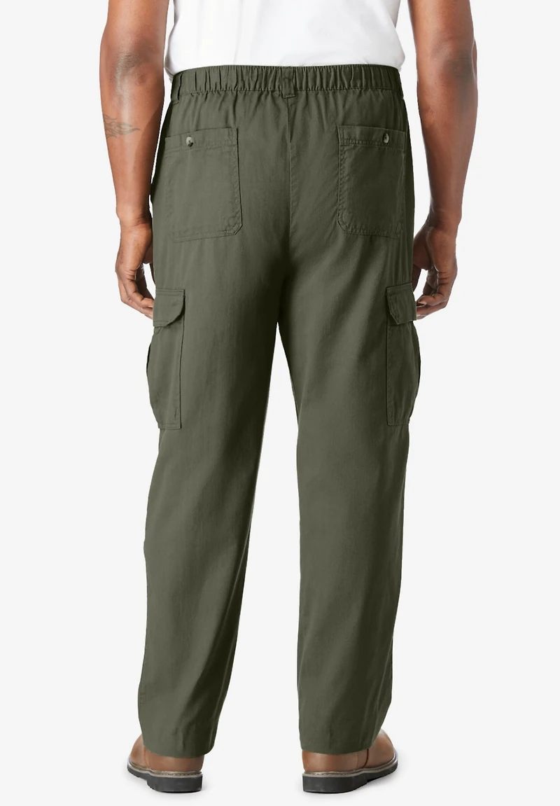 KingSize Big & Tall Knockarounds Full-Elastic Waist Cargo Pants