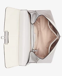 Calvin Klein Becky Metallic Colorblock Turnlock Convertible Satchel