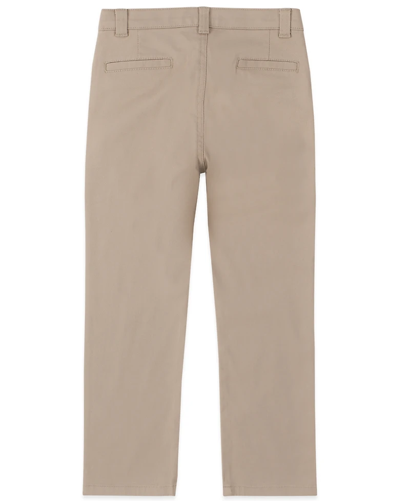 Nautica Little Boys Uniform Stretch Twill Pant with Reinforced Knees
