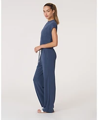 Rebody Active Women's Retreat Waffle Wide Leg Pant 30"
