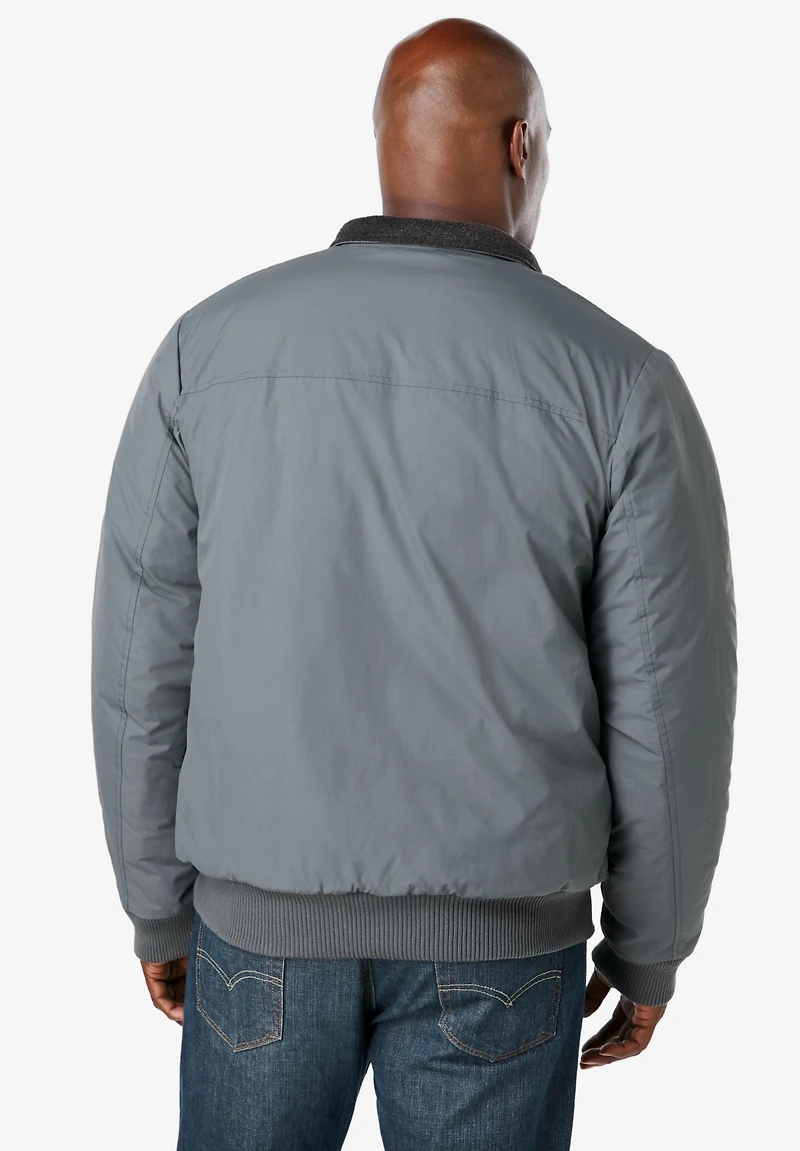 KingSize Big & Tall Fleece-Lined Bomber Jacket