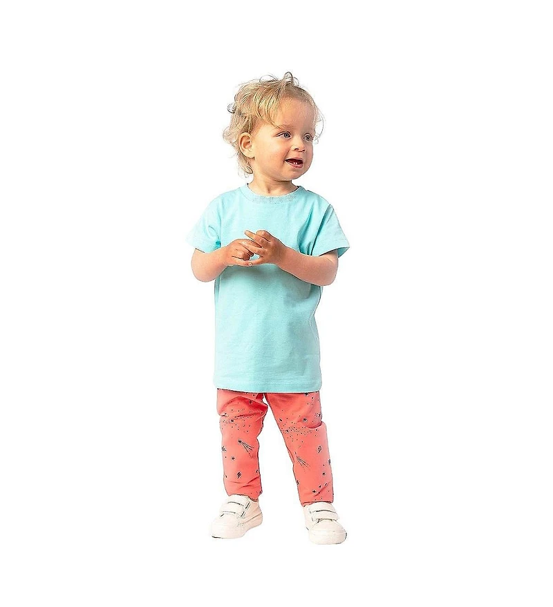 Mightly Toddler Girls Fair Trade Organic Cotton Graphic Short Sleeve T-Shirt 2-pack