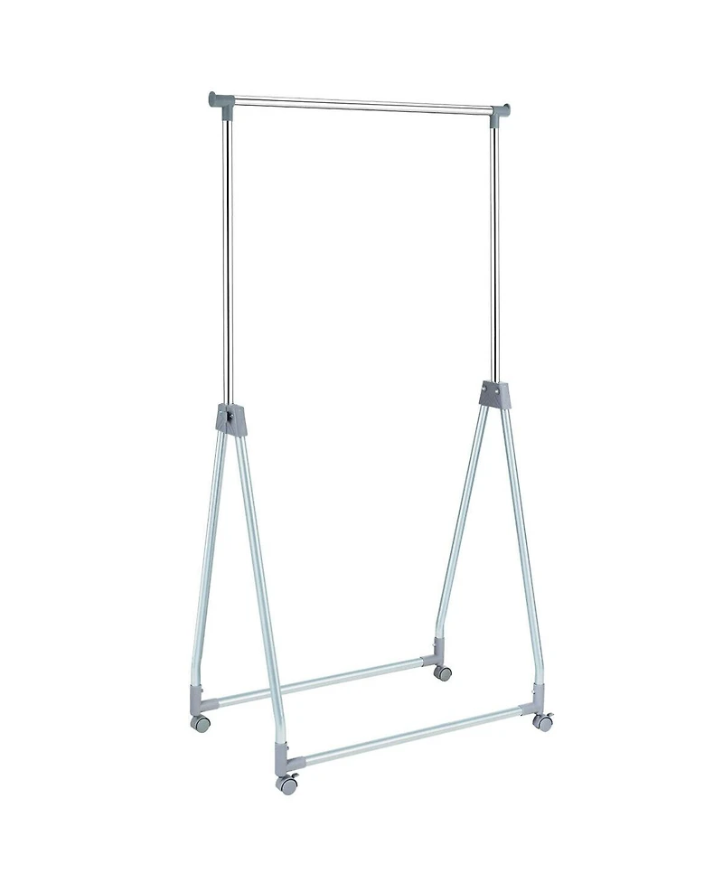 Sugift Extendable Foldable Heavy Duty Clothing Rack with Hanging Rod