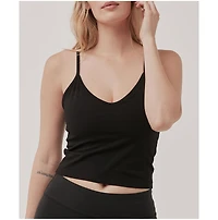 Pact Women's Organic Cotton Everyday Shelf Bra Cropped Camisole 3-Pack