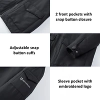 Alpine Swiss Mens Sherpa Lined Parka Hooded Winter Coat Cargo Utility Jacket