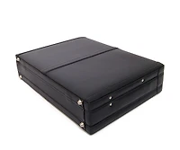 Alpine Swiss Mens Briefcase Expandable Genuine Leather Attache Briefcase For Men Dual Combination Lock Business Case