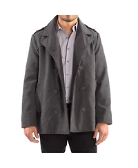 Alpine Swiss Jake Mens Pea Coat Wool Blend Double Breasted Dress Jacket Peacoat