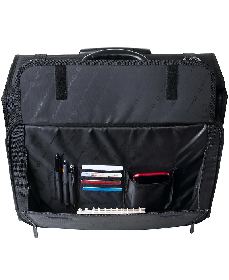Alpine Swiss Rolling Briefcase Wheel Catalog Hard Case Laptop Bag Lawyer Attache
