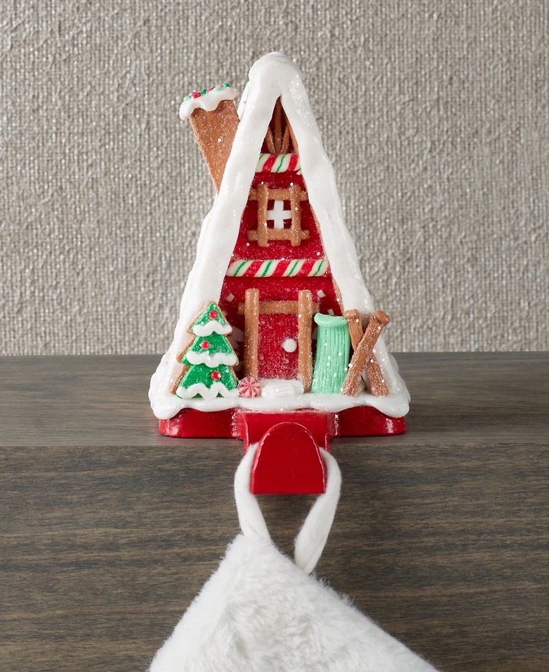 Holiday Lane Christmas Cheer White & Red Ski Home Stocking Holder, Exclusively at Macy's