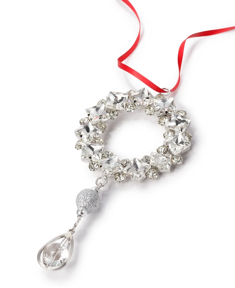 Holiday Lane Jeweled Elegance Sparkling Wreath Ornament, Exclusively at Macy's