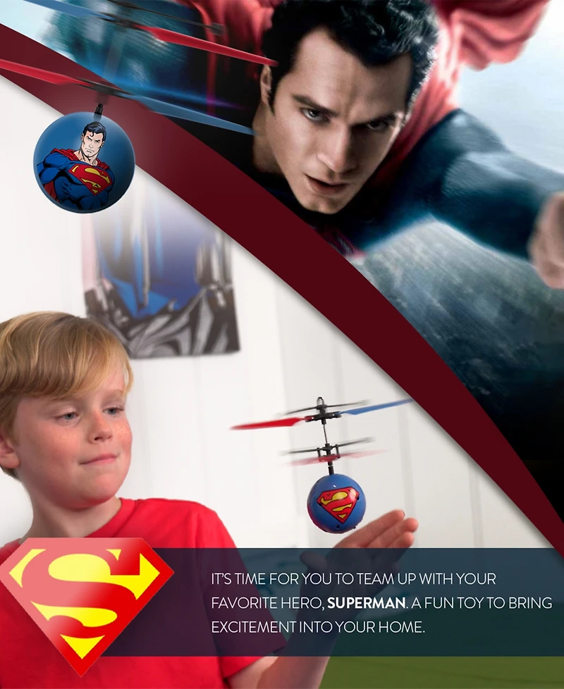 World Tech Toys Dc Justice League Superman Ir Ufo Ball Helicopter