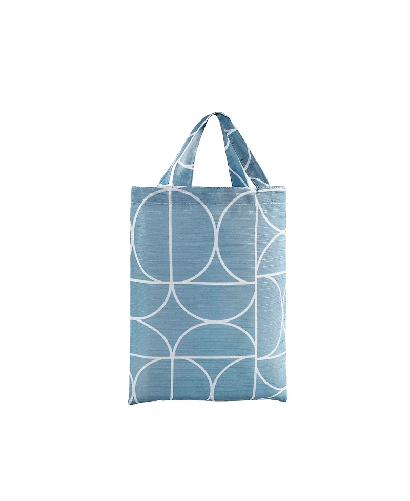 Roswell 13-Piece Geometric Print Shower Curtain Set