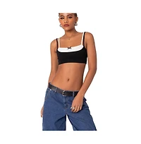 Edikted Women's Gracie Layered Bra Top