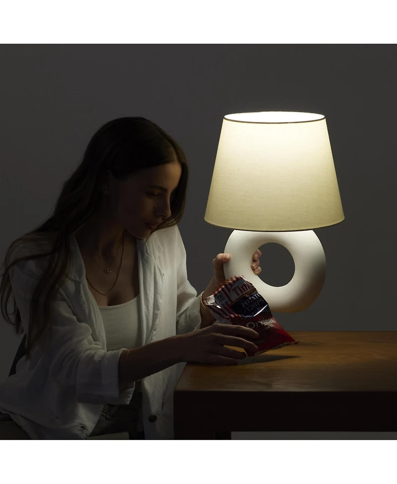 Chloe 15.5" Ceramic Contemporary Led Table Lamp