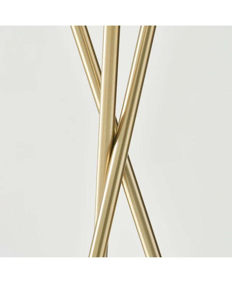 Jaxon 60" Led Contemporary Tripod Floor Lamp with Pleated Shade
