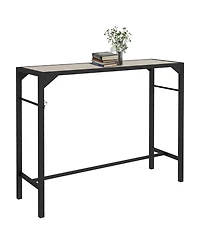 Outsunny 47" Outdoor Bar Table with Built-In Bottle Opener, Steel Frame