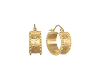 Whimsical Spirit White Topaz Bold Hoop Earrings