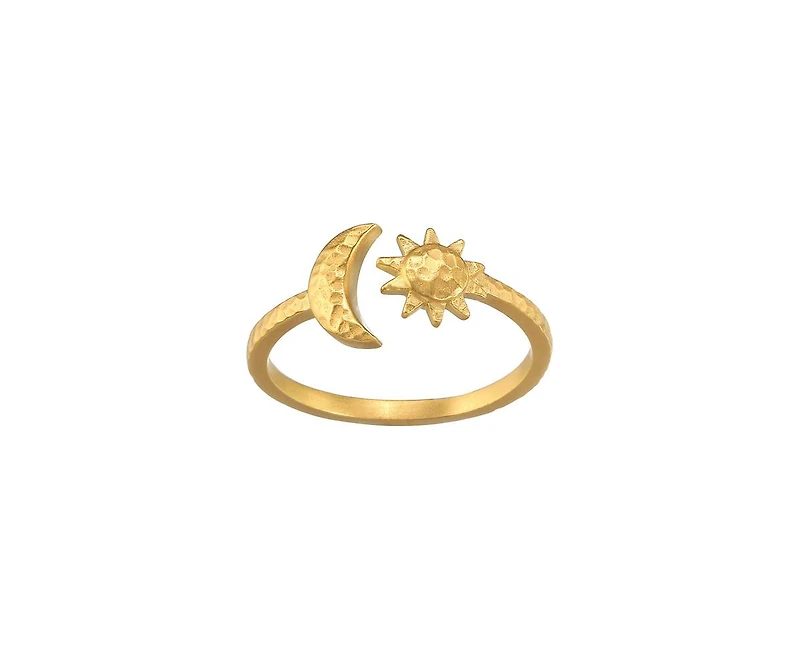 Illuminated Spirit Moon Sun Adjustable Ring