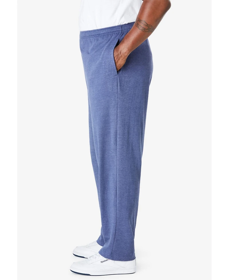 KingSize Big & Tall Lightweight Jersey Open Bottom Sweatpants
