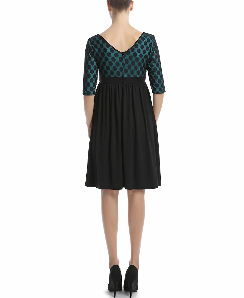 kimi + kai Maternity Polka Dot Lace Dress