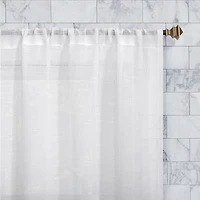 Slub Textured Linen Blend Cafe Curtain Pair