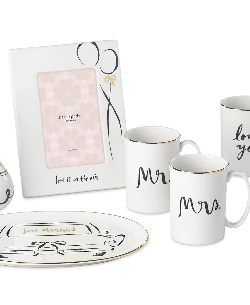 kate spade new york Bridal Party Mr. & Mrs. Mugs, Set of 2