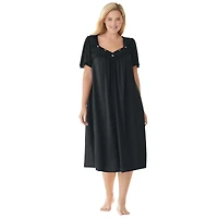 Only Necessities Women's Short Silky Lace-Trim Gown