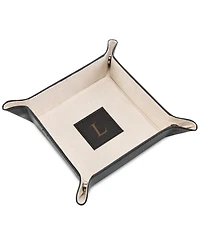 Black Leather Snap Valet