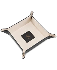 Black Leather Snap Valet