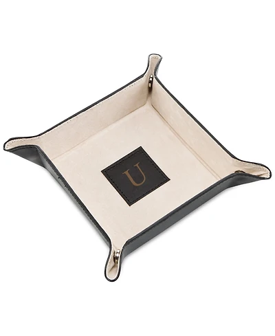 Black Leather Snap Valet