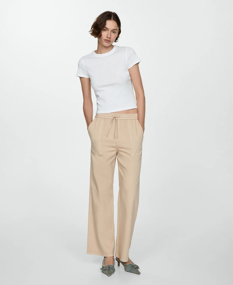 Mango Women's Drawstring Slouchy Jeans