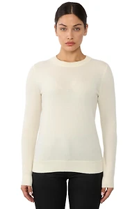 Jennie Liu Women's 100% Pure Cashmere Long Sleeve Crew Neck Pullover Sweater