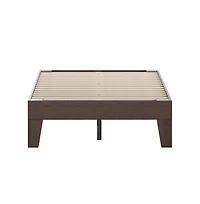 Merrick Lane Eduardo Platform Bed Frame, Solid Wood Platform Bed Frame With Slatted Support